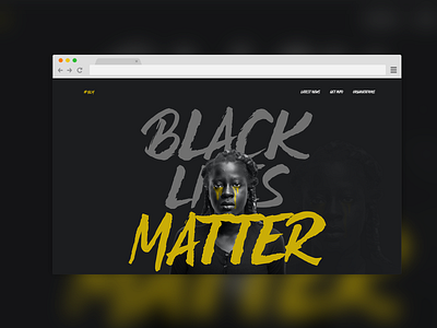 Black Lives Matter UI Design adobe adobexd blacklivesmatter blm dark dark mode ui