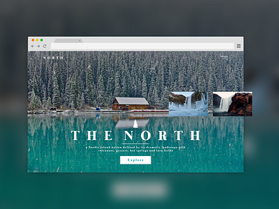 Welcome to the North Design adobexd cabin design flat minimal north tourism winter
