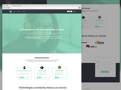 Hukuru Course Web UI Design adobexd branding ui web