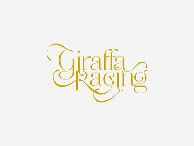 Giraffa Racing branding lettering letters logo logodesign logotype swash swashes typography