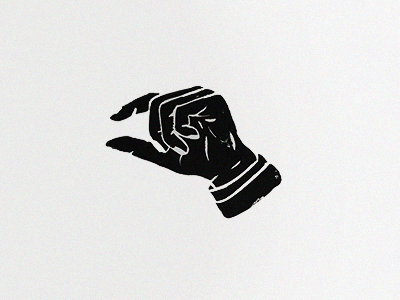 (A) BIT blockprinting gesture hand illustration linocut print