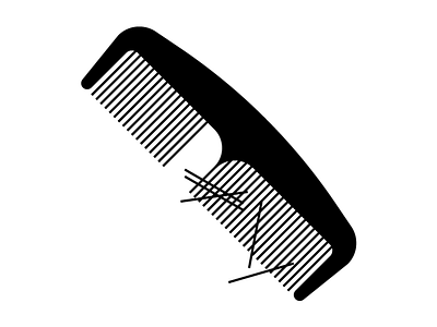 Useless comb comb illustration minimal outline vector