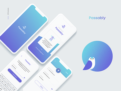 Passably - Password App app branding design illustration password manager ui ux