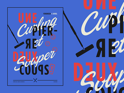 Curling et Souper: Typography Art curling design illustration minimal poster a day poster art poster design typography typography art vector