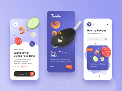 Daily UI Challenge: Healthy Recipe App