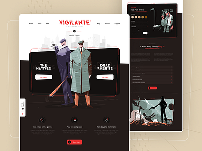 Daily UI Challenge: Vigilante Online Crime Game