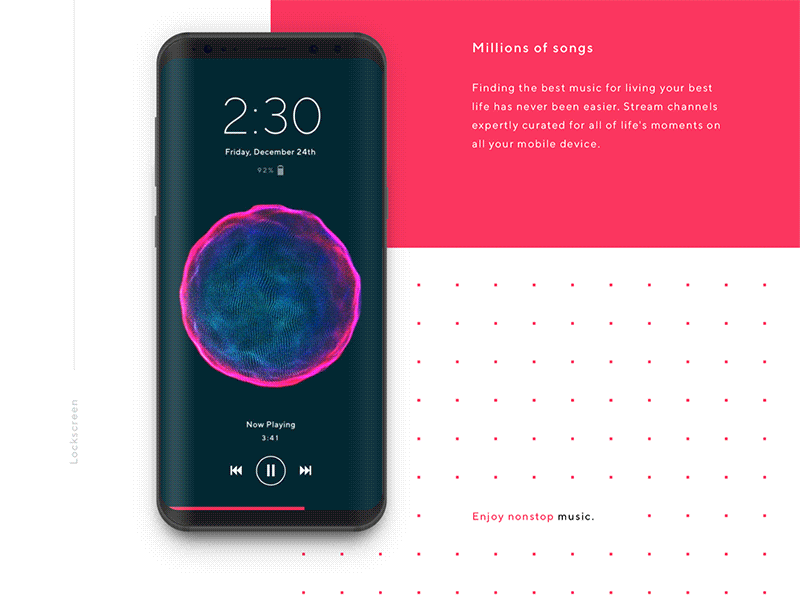 Lock Screen animation app design ui ux vector