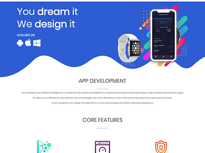 App Development landing page home page landing page uiux design web design website design