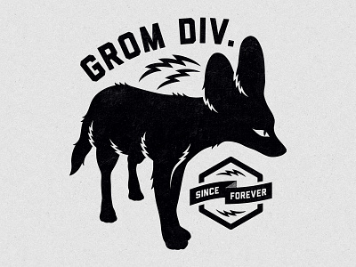 Grom Division apparel bolt clothing deonic fox grom division illustration print silhouette tshirt