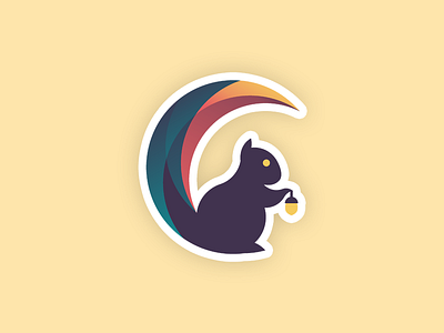 Crescentyr Logo animal crescent game icon logo moon squirrel