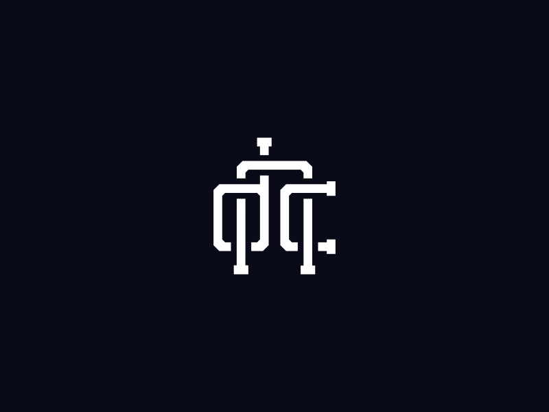 Deonic Logo monogram minimalist branding vector lettering typography logo