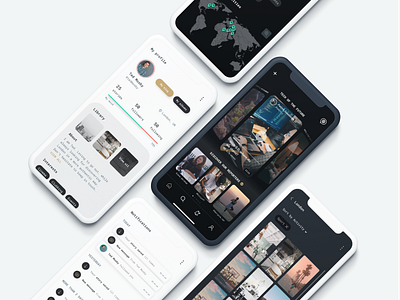 Design for social app app design flat ui ux