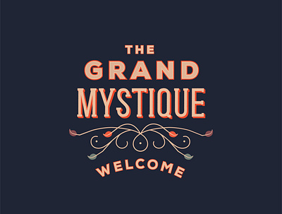 Grand Mystique Hotel branding design graphic design hotel branding hotel logo illustration logo logo design screen print textured logo vector vintage illustration vintage logo
