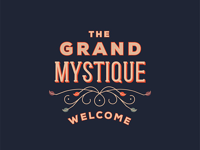 Grand Mystique Hotel branding design graphic design hotel branding hotel logo illustration logo logo design screen print textured logo vector vintage illustration vintage logo