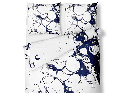 Bed linen 6624 - minimalistic design for bed linen in dark blue art art design bed linen design bed linens design design art interior design product design product development