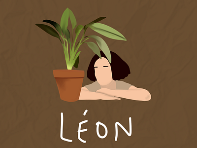 Leon illu leon movie movie art movie poster natalie portman plant plant illustration