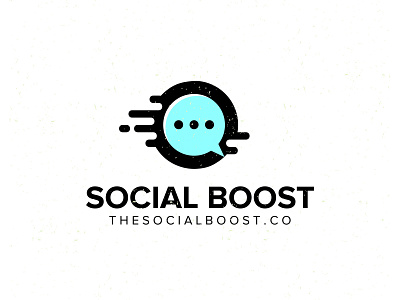 social boost app business chat chat app clean communication design flat icon identity illustration logo social media talk vector