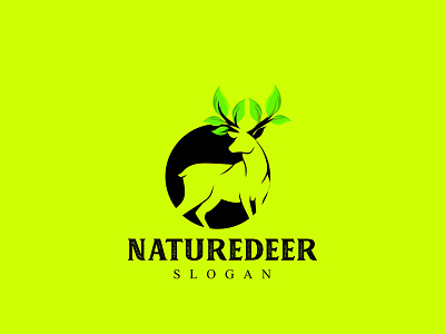 nature deer animal animation app business clean design food and drink illustration logo vector