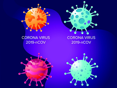 planet 2019-nCOV corona virus logo design