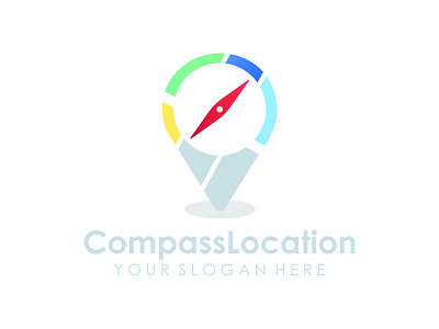 compass location logo design app business clean design flat icon identity illustration logo vector