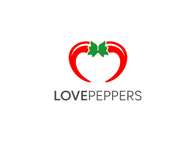 love chili peppers app business clean design flat food and drink illustration logo modern vector