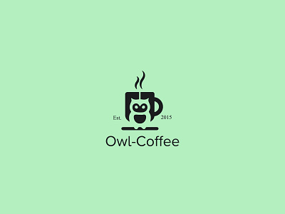 Owl Coffe animal animation app art branding clean design flat food and drink icon illustration illustrator ios logo minimal mobile ui vector