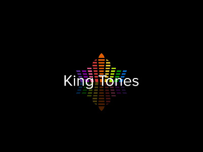 Kingtone chart coloured design illustration king logo music music artwork royal tones vector