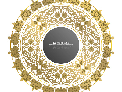 abstract luxury circle mandala ornament art background design flat illustration logo vector