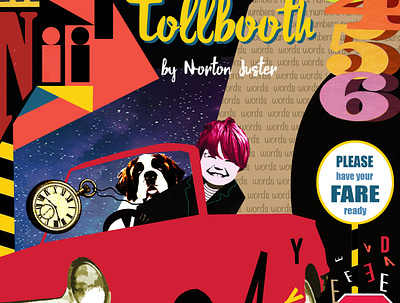 phantom tollbooth collage collageart cutandpaste design flat graphic identity illustration illustration art illustration digital logo retro typography