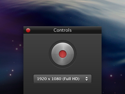 Updated Screeny Controls panel custom panel mac app record screeny ui
