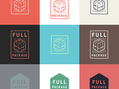 Full Package Identity box brand hand-drawn logo package