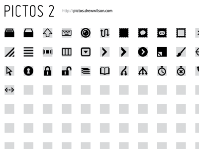 Pictos 2 Preview design icons pictograms pictos user interface