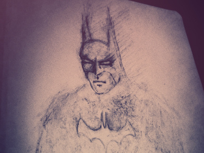 Dark Knight - Late Night Sketch batman comic dark knight eraser fun pencil sketch superhero