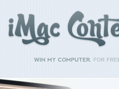 Free iMac Contest NOW OPEN! 24in aluminum apple contest free imac