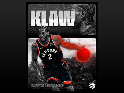"The Klaw" Toronto Raptors Social Media Graphic blackandwhite graphicdesign kawhi nba red sportsgraphics torontoraptors