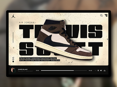 Travis Scott Air Jordan 1 air jordan brown fashion hiphop james blake jordans music shoe design shoes travis scott