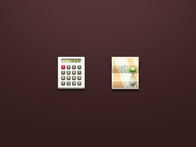 Calculator & map icon