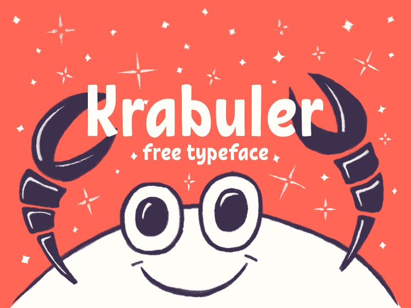 Free typeface Krabuler cute cyrillic font freebies krabuler latin motion type typeface