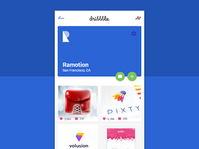 Dribbble App Concept