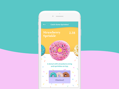 Donut Shop app donuts flat purple sketch sprinkles