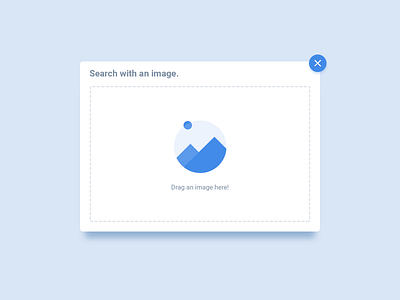 Search with an image. box concept image upload interface search soft ui web