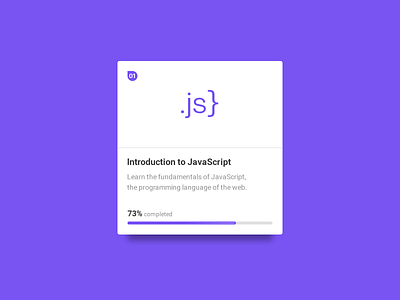 UI Card card javascript purple ui user interface web