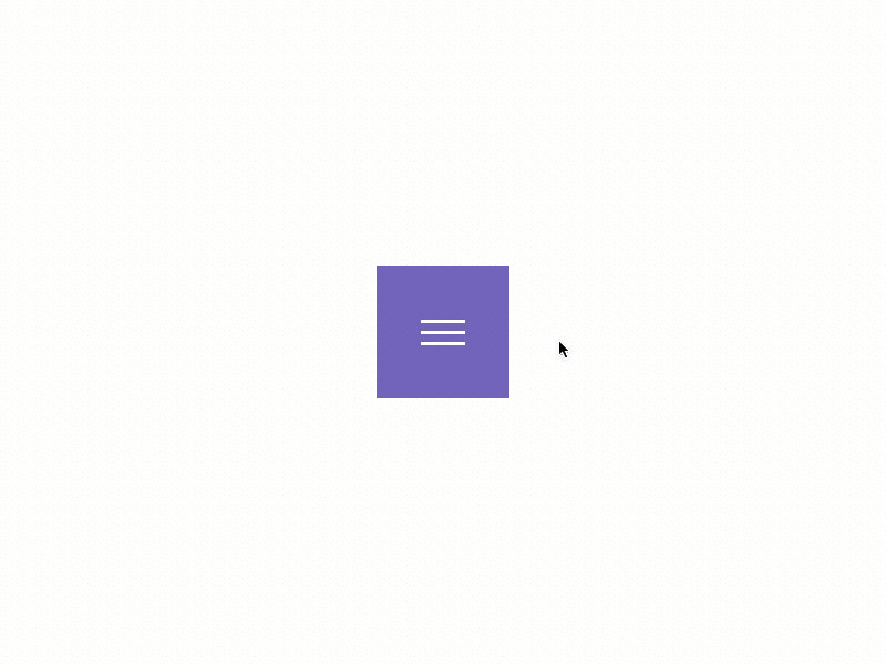 Hamburger Menu animation close interaction menu open principle purple simple clean interface web