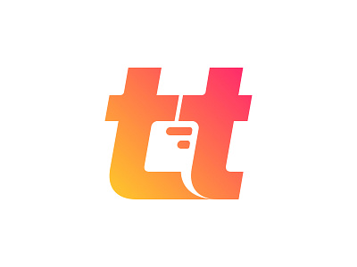 Trend Talk Symbol chat cloud concept logo message symbol talk tt