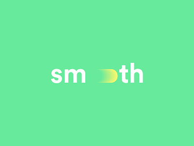 Smooth Logo blend concept gradient green logo smooth typography