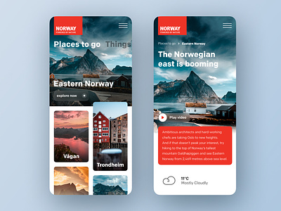 Visit Norway app concept figma mobile nature norway responsive ui ui ux