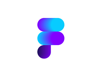 Letter F / Figma logo color blend cyan f figma gradient illustrator letter logo purple redesign redesign concept