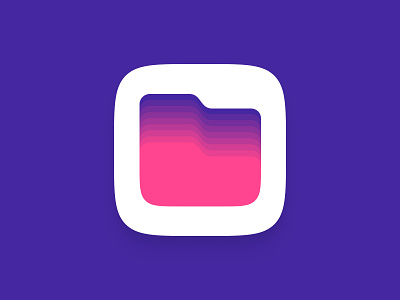 Files App Icon iOS concept flat icon design ios icon iphone logo mobile mobile app purple vector