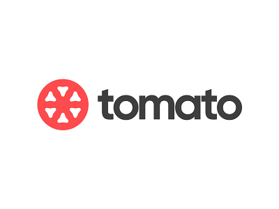 Tomato branding concept flat logo simple tomato
