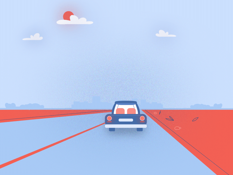 Billboards Recursion endless cars cycle illustration shape 2d animation after affects car design recursion
